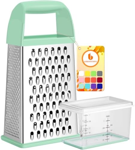 Cheese Grater With Container Box Grater Stainless Steel Kitchen Mint Green