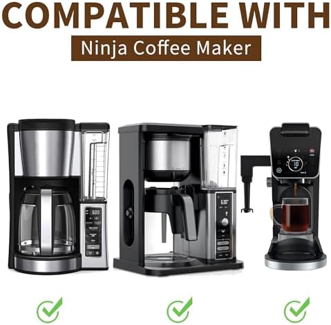 Disposable Coffee Paper Filters, 100 Pcs #4 for Ninja Coffee Maker, White