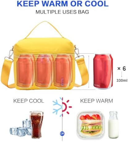 NOL Insulated Lunch Bags for Women Cooler Bag Lightweight Nylon Waterproof Lunch Box for Work