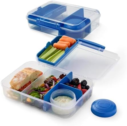 Rubbermaid Pack & Go 1.48 L Bento Create, 2-Pack, Meal Prep Containers with Compartments and Dividers