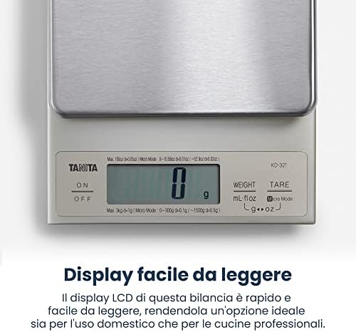 TANITA 3 Kg KD-321 Digital Kitchen Scale, Silver