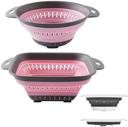 Collapsible Colander and Strainer,Silicone Strainer Colanders & Food Strainers,for Vegetable and Fruit, Kitchen Essentials