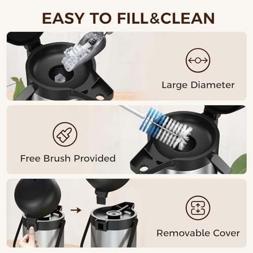 Coffee Carafe for Keeping Hot, 85OZ Airpot Coffee Dispenser with Pump