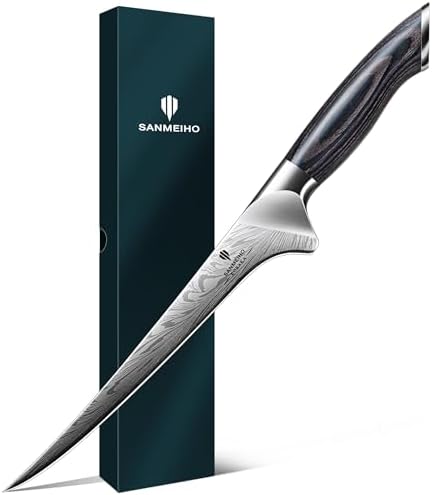 Fillet Knife 7 Inch, Powder Steel Boning Knife
