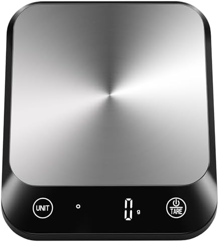 Vitafit 22lb Digital Food Kitchen Scale, High Accuracy Assured by Weighing Professional Factory Since 2001, Weight Loss, Baking and Cooking, LED Display, Batteries Included, Black