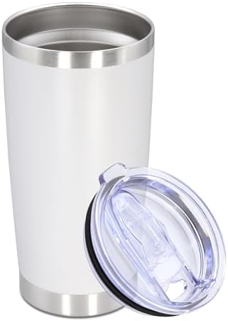 20oz Tumbler Stainless Steel Tumbler Coffee Tumbler with Lid White, 1P