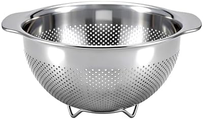 Stainless Steel Colander for Kitchen with Handle for Pasta (4QT)