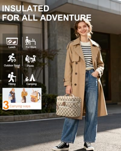 Capolo Lunch Bag for Women Men Insulated Lunch Tote Leakproof Lunchbox Bags