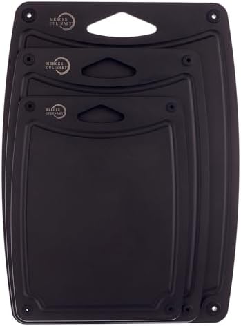 Mercer Culinary Composite Cutting Board-11 3/4" X 9 1/4", with Non Slip Feet and Juice Groove - Black