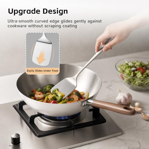 Cooking Utensils Set, 4PCS Stainless Steel Spatula, Dishwasher Safe