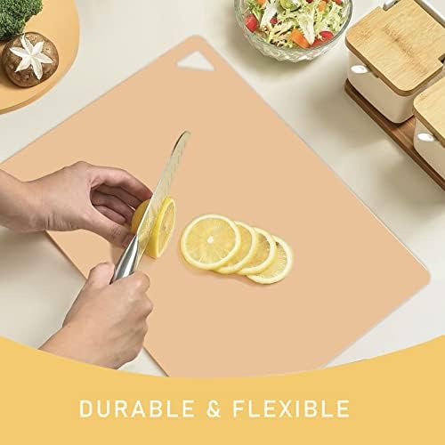 7 Pieces Plastic Flexible Cutting Boards for Kitchen, BPA- Free,15"x12"
