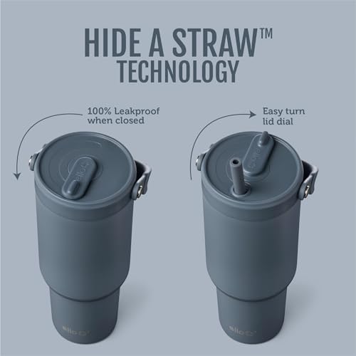 Ello Oasis Go+ 32oz Insulated Stainless Steel Tumbler with Straw, Horizon