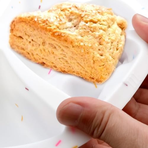 SHEbaking Scone Pan Silicone Scone Molds Scone Pans for Baking 8-Cavity Wedge Pan Slice Cake Mold for Pie,Pizza,Brownies BPA free