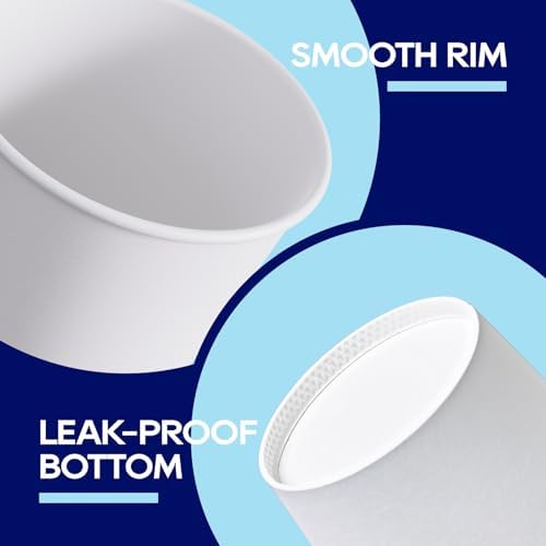 LITOPAK 240 Pack 12 oz Paper Cups, White Disposable Coffee Cups