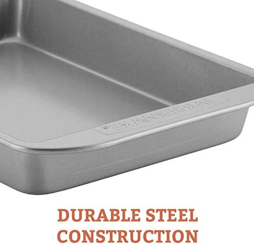 Farberware Nonstick Bakeware Baking Pan With Lid / Nonstick Cake Pan With Lid, Square - 9 Inch, Gray