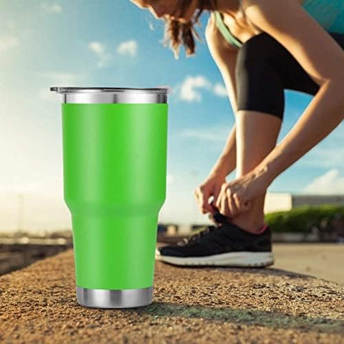 D·S 30 oz Lime Tumbler Double Wall Vacuum Insulated Travel Coffee Mug