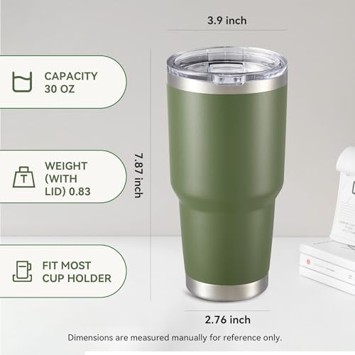 30 oz Tumbler with Lid Stainless Steel Tumblers Bulk, 4 Pack