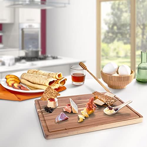 GlowSol Extra Large Acacia Wood Cutting Boards for Kitchen, 24 x 18 Inch
