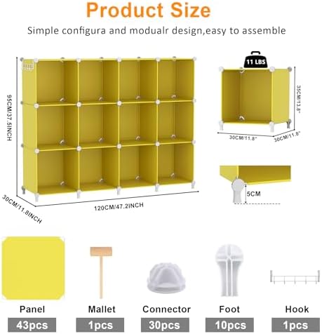 AWTATOS Cube Storage Organizer Closet Organizers 12 Cube Storage Shelves
