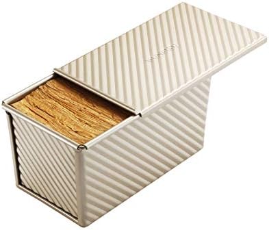 Monfish Pullman Loaf Pan w Lid 1lb, 8.5x4.75x4.5