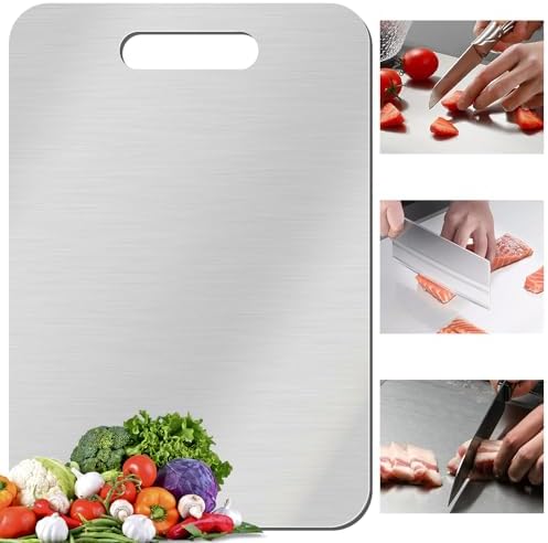 Titanium Stainless Steel Cutting Boards for Kitchen, 13.4 * 9 inch