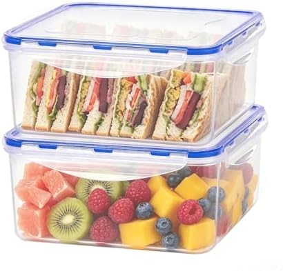 KIGI Large Food Storage Containers, Set of 2 (10 Cup)