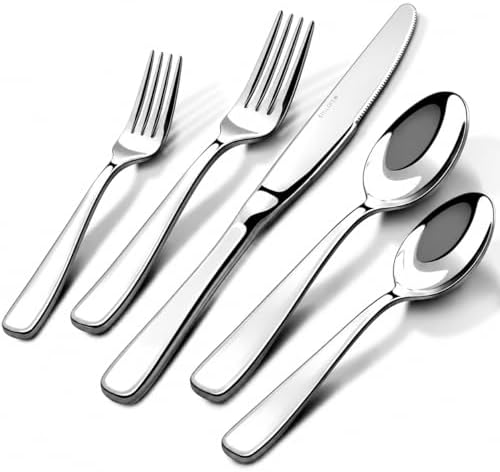 18/10 Silverware Set for 12,Heavy duty Stainless Steel Flatware Cutlery Set