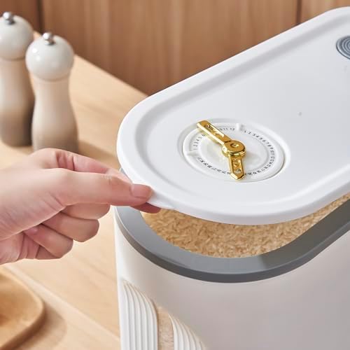 Sooyee 11Lbs Rice Dispenser,Rice Container with Lid