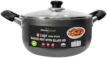 American Dream 2.5 Quart Nonstick Sauce Pot with Glass Lid, Kitchen Cooking Pot for Sauces, Soups, Vegetables & Everyday Meals