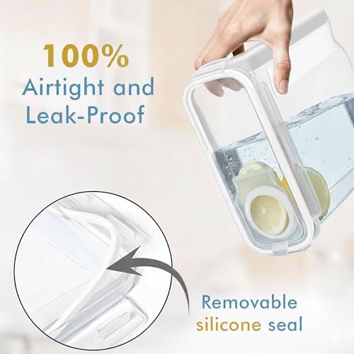 Shazo 2 PC (2.5L / 15.4 Oz) Small Airtight Cereal Containers with Lids