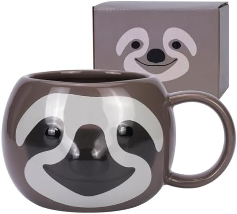 Sloth Coffee Mug, Ceramic Tea Mug, 15 oz