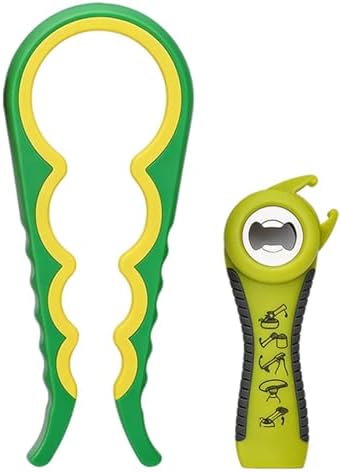 Jar Opener for Seniors with Arthritis,Jar Opener for Weak Hands,5-in-1 Bottle Opener,4-in-1 Can Opener