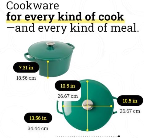 Lodge 5 Quart Cast Iron Elements Enamel Dutch Oven - Clover