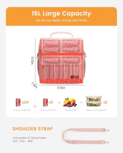 LOVEVOOK Lunch Bag for Men Women, Insulated Lunch Box, Large Cooler Lunbox