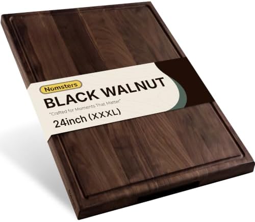 24'' Luxury American Black Walnut Wood Cutting Boards for Kitchen Large