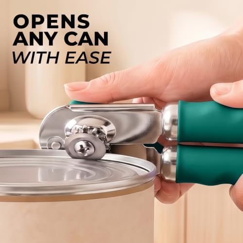 Zulay Kitchen Stainless Steel Swing Open Manual Can Opener Comfortable Grip