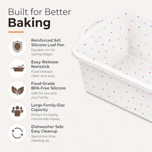Silicone Loaf Pan, Food-Grade BPA-Free Non Stick Bread Pan