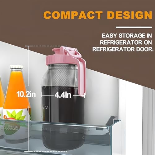 JunVpic Cold Brew Coffee Maker, 64 oz Glass Mason Jar Pitcher