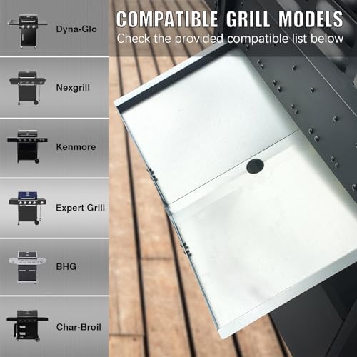 Universal Grease Tray with Catch Pan for Nexgrill, Dyna-Glo (24"-30")