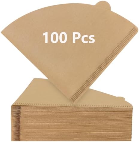 Clinuse 100Pcs Cone Coffee Filters #2, Unbleached Size 02 Coffee Filter