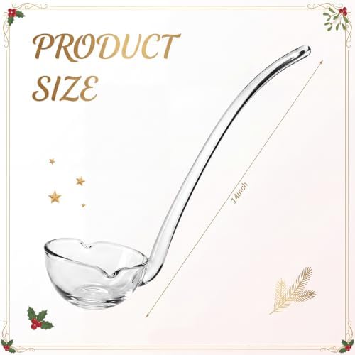 14 Inch Punch Ladle Borosilicate Glass Heat Resistant Spoon