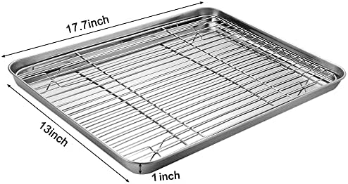 M MCIRCO Baking Sheet with Cooling Rack, Baking Mat Set, Set of 6
