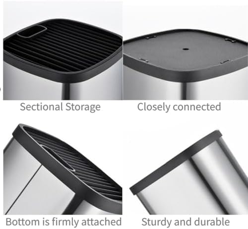 Kitchen Knife Holder,Stainless Steel Universal Knife Block Holder,Edge-Protect Knife Storage Organizer,Space-Saving Knife Storage Countertop, Slotless Knife Holder Storage for Kitchen Counter (Black)