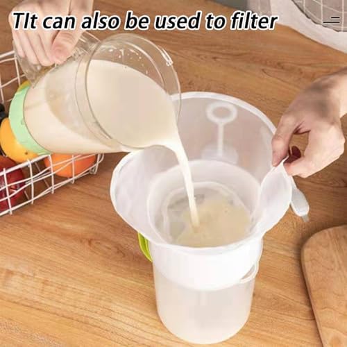 6PCS Reusable Cheese Cloth Bags for Straining - Reusable Straining Bags for Nut Milk, Soy Milk, Dumpling Fillings, and More (B-6PCS)