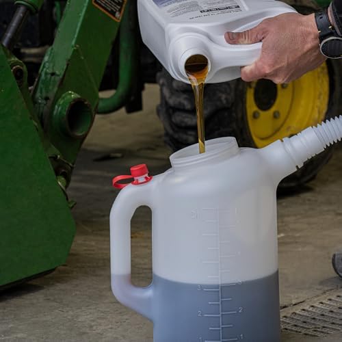 PAK Premium 6 Quart Measuring Dispensing Jug Flexible 10.5" Spout USA Made