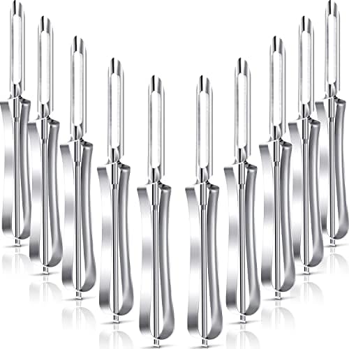 Mudder 10 Pcs Potato Peeler Vegetable Stainless Steel Rotary Peeling Tools