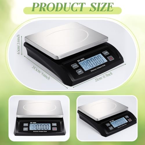 Copkim Large Digital Kitchen Scale 66LB 30kg Commercial Food Scale, Black