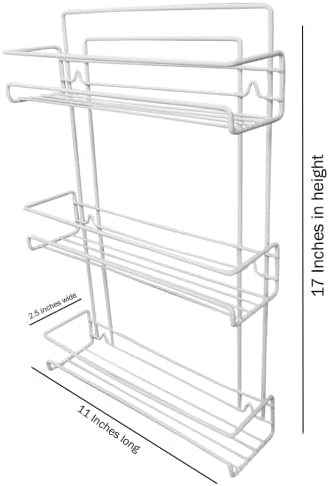 Evelots 2-Pack 3-Tier Spice Rack Organizer Door/Wall Mount Holds 36 Bottles