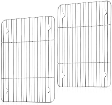 TeamFar Cooling Rack, 15.3” x 11.1” Stainless Steel Wire Baking Rack, 2PCS