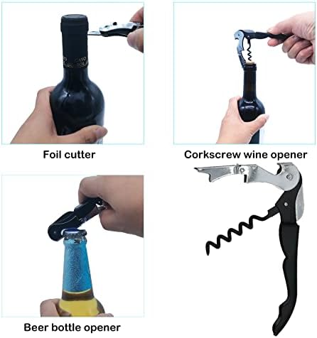 Otstar Jar Opener Bottle Opener and Can opener for Weak Hands,Seniors with Arthritis, Elderly, Jar Lid Opener Gadgets with Rubber Jar Opener Gripper Pad and Corkscrew Opener